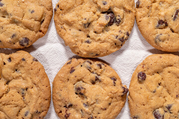 Close-Up of Chocolate Chip Cookies