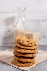 Close-Up of Chocolate Chip Cookies