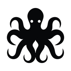 Octopus silhouette vector illustration