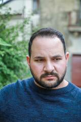 Fototapeta premium Worried Expression Of A Sad Man 