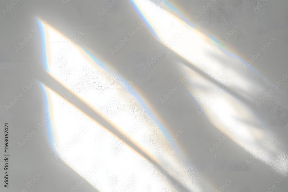 Aufkleber blurred overlay effect for photo and mockups. wall texture with organic drop diagonal shadow and ray