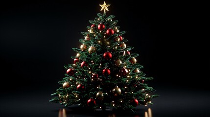 Fototapeta premium The decorative Christmas tree