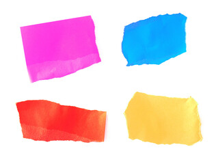 Torn rip paper on white background with space
