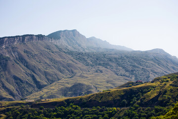 Fantastic mountain nature, canyons and meadows. nature of the Caucasus, Republic of Dagestan