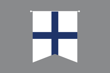 Obraz premium Finland flag, The flag of Finland, Flag of Finland national country symbol illustration Vector, Rectangle Finland flag illustration, Flat vector illustration 