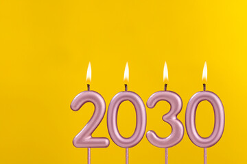 Candles number 2030 for happy new year - New Year's Eve Celebration