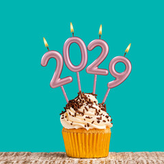 Candles number 2029 for happy new year - New Year's Eve Celebration