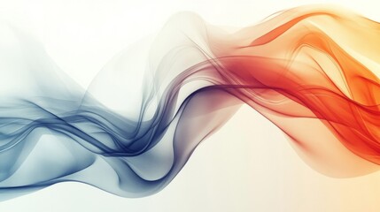 Naklejka premium Abstract Blue And Orange Wave Abstract Art