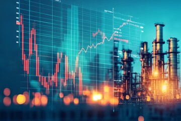 Petrochemical industry growth  oil production surge and rising energy sector price trends chart