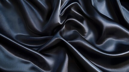 Obraz premium Dark Draped Fabric Showing Texture and Sheen