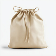 Cotton Drawstring bag mockup on white background 