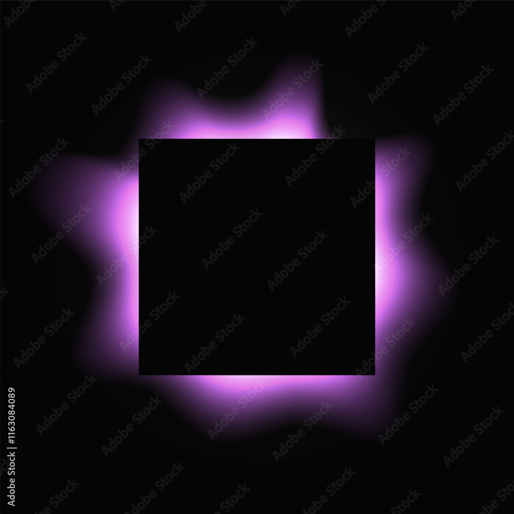 Aufkleber square illuminate light frame with color gradient