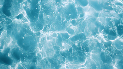 Fototapeta premium Crystal Clear Blue Water Surface with Sunlight Reflections and Gentle Ripples Capturing Tranquility and Serenity