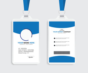 Modern ID card design template. Corporate identity card design. Professional employee id card. Vector.