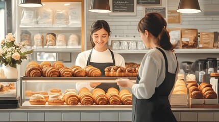 Illustration depicting a cake shop