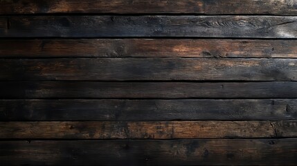 Fototapeta premium A empty black podium showcasing deep brown hues and rich grain patterns. This backdrop provides generous space for personalized text or artwork. Ideal for diverse creative projects