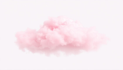 pink sponge isolated on white background