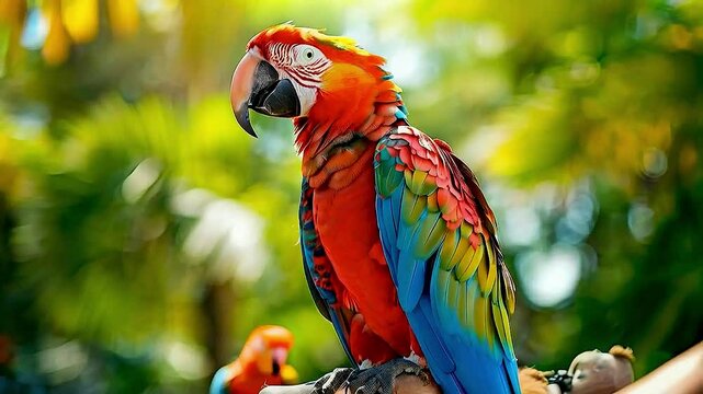 a colorful parrot