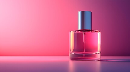 Elegant Bottle of Pink Nail Polish Sitting Gracefully on Soft Pink Background Highlighting Beauty and Femininity in a Chic and Stylish Setting