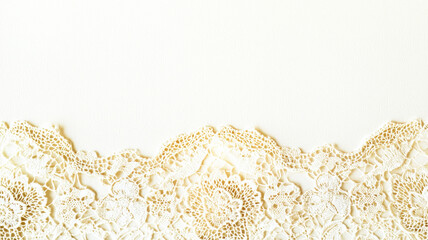 Vintage Easter card: Ivory lace border, light gold accents. Space for greetings, timeless design, heartfelt wishes, joyful celebration.