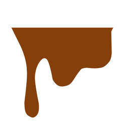 Hand drawn Melted Chocolate Drip Liquid Element