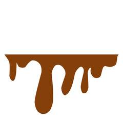 Hand drawn Melted Chocolate Drip Liquid Element