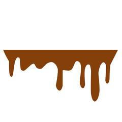 Hand drawn Melted Chocolate Drip Liquid Element