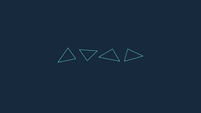 Abstract triangle geometric digital loading animated repeatable