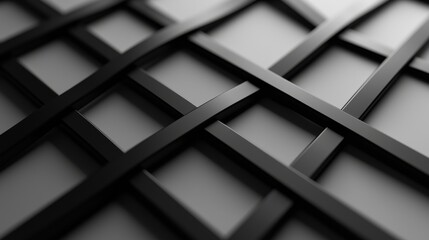 Minimalist Black Diagonal Lines on a Grid