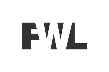 FWL logo design. Initial letter F W L bold font style for tech startups, consulting, corporate branding. Creative company name, headlines typography identity, trendy logotype.