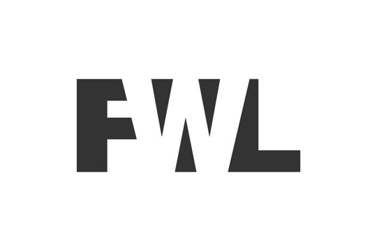 FWL logo design. Initial letter F W L bold font style for tech startups, consulting, corporate branding. Creative company name, headlines typography identity, trendy logotype.