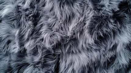 Obraz premium A close-up of soft, fluffy gray fur with varying textures and shades.
