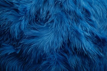 Obraz premium A close-up of soft, fluffy blue fur texture.