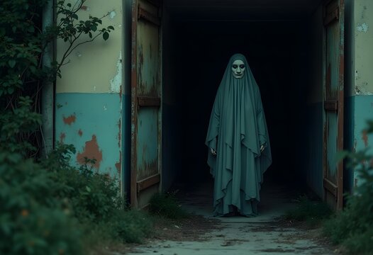 ghost, haunted, halloween, theme, scary, amusement, park, abandoned,hospital,house,room,