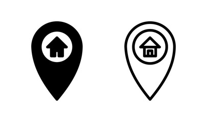 Address icon logo design. home location sign and symbol. pinpoint