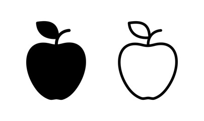 Apple icon logo design. Apple sign and symbols for web design.