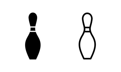 Bowling icon logo design. bowling ball and pin sign and symbol.