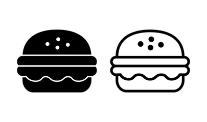 Burger icon logo design. burger sign and symbol. hamburger