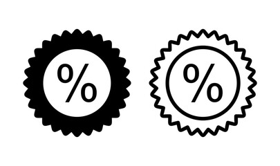 Discount icon logo design. Discount tag sign and symbol