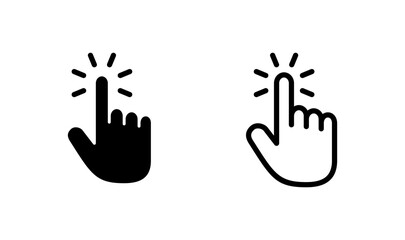 Hand cursor icon logo design. cursor sign and symbol. hand cursor icon clik