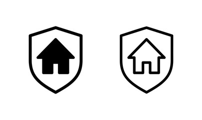 house insurance icon logo design. house protection sign and symbol