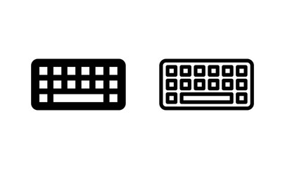 Naklejka premium Keyboard icon logo design. keyboard sign and symbol