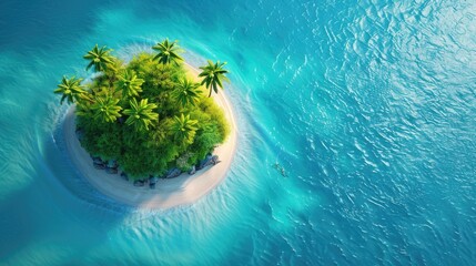 Tropical Island Paradise from Above