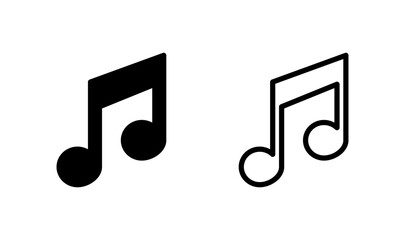 Music icon logo design. note music sign and symbol