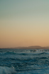 Fototapeta premium Beach at Sunset in portrait