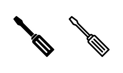 Screwdriver icon logo design. tools sign and symbol