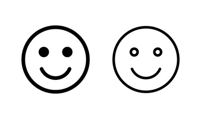 Smile icon logo design. smile emoticon icon. feedback sign and symbol