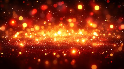 Obraz premium Red and Gold Glitter Lights Festive Background