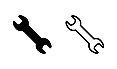 Wrench icon logo design. repair icon. tools sign and symbol