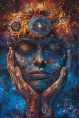 Energy and Mindfullness Healing Hands working human